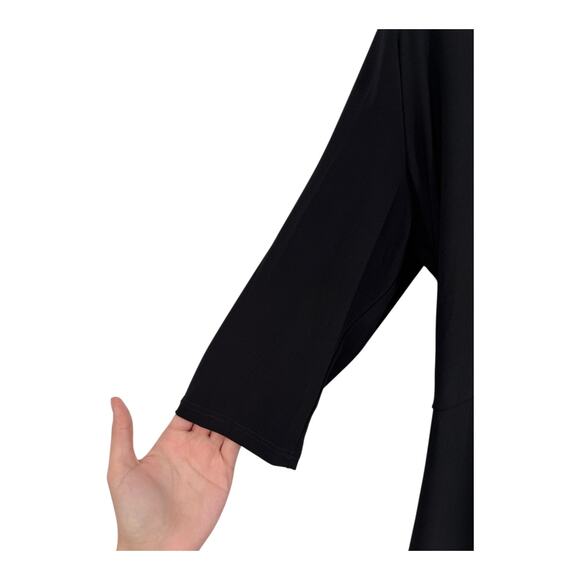 Kiyonna dress Whimsy Ruffled Midi Wrap black size Large L - Picture 3 of 7